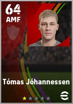Tomas Johannessen eFootball 2026 player card — 64 OVR AMF