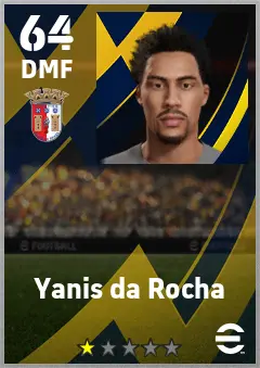 Yanis da Rocha eFootball 2026 player card — 64 OVR DMF