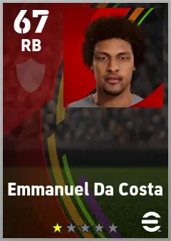 Emmanuel Da Costa eFootball 2026 player card — 67 OVR RB