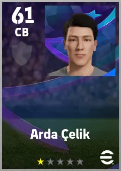 Arda Celik eFootball 2026 player card — 61 OVR CB