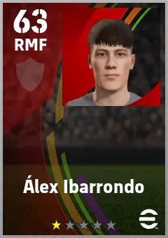 Alex Ibarrondo eFootball 2026 player card — 63 OVR RMF
