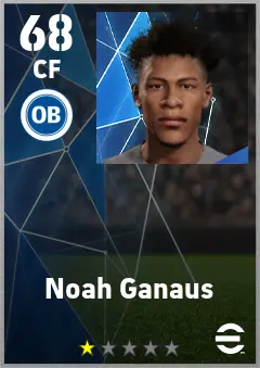 Noah Ganaus eFootball 2026 player card — 68 OVR CF