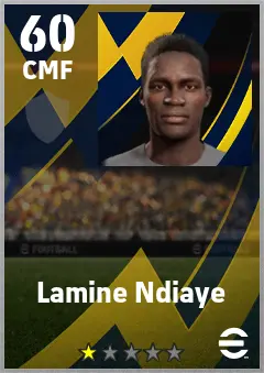 Lamine Ndiaye eFootball 2026 player card — 60 OVR CMF