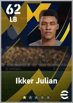 Ikker Julian eFootball 2026 player card — 62 OVR LB