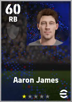 Aaron James eFootball 2026 player card — 60 OVR RB
