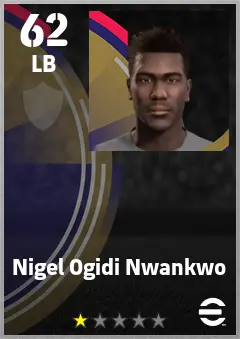 Nigel Ogidi Nwankwo eFootball 2026 player card — 62 OVR LB