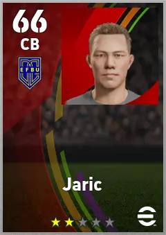 Jaric eFootball 2026 player card — 66 OVR CB