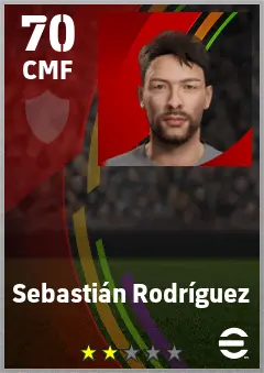 Sebastian Rodriguez eFootball 2026 player card — 70 OVR CMF