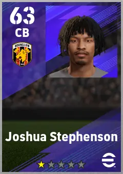 Joshua Stephenson eFootball 2026 player card — 63 OVR CB
