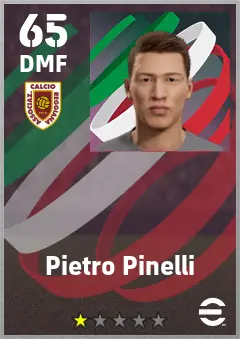 Pietro Pinelli eFootball 2026 player card — 65 OVR DMF