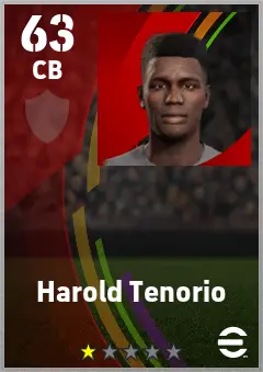 Harold Tenorio eFootball 2026 player card — 63 OVR CB