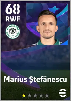 Marius Stefanescu eFootball 2026 player card — 68 OVR RWF