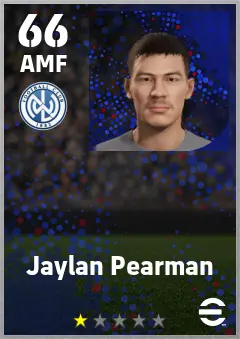 Jaylan Pearman eFootball 2026 player card — 66 OVR AMF