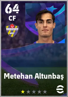 Metehan Altunbas eFootball 2026 player card — 64 OVR CF