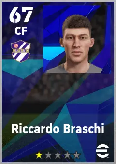 Riccardo Braschi eFootball 2026 player card — 67 OVR CF