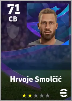 Hrvoje Smolcic eFootball 2026 player card — 71 OVR CB