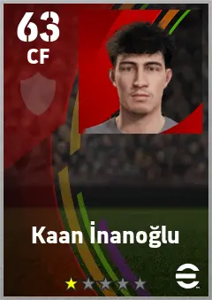 Kaan Inanoglu eFootball 2026 player card — 63 OVR CF