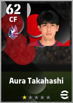 Aura Takahashi eFootball 2026 player card — 62 OVR CF