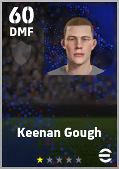 Keenan Gough eFootball 2026 player card — 60 OVR DMF