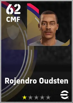Rojendro Oudsten eFootball 2026 player card — 62 OVR CMF