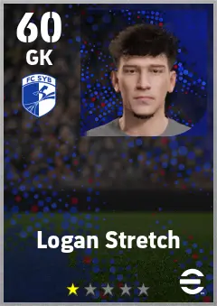 Logan Stretch eFootball 2026 player card — 60 OVR GK