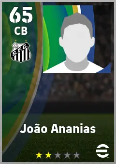 Joao Ananias eFootball 2026 player card — 65 OVR CB