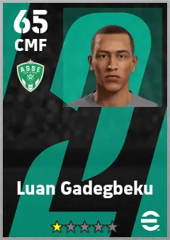 Luan Gadegbeku eFootball 2026 player card — 65 OVR CMF