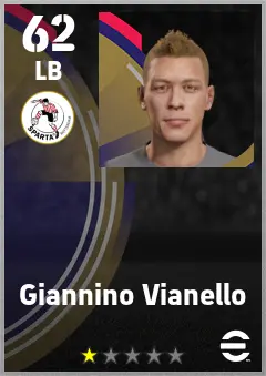 Giannino Vianello eFootball 2026 player card — 62 OVR LB