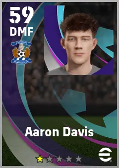 Aaron Davis eFootball 2026 player card — 59 OVR DMF