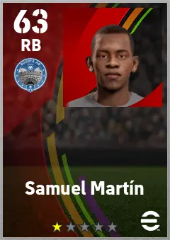 Samuel Martin eFootball 2026 player card — 63 OVR RB