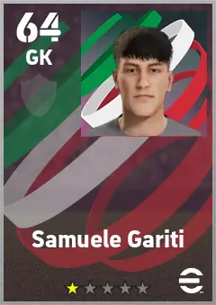 Samuele Gariti eFootball 2026 player card — 64 OVR GK