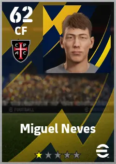 Miguel Neves eFootball 2026 player card — 62 OVR CF