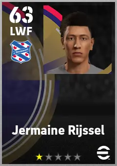 Jermaine Rijssel eFootball 2026 player card — 63 OVR LWF