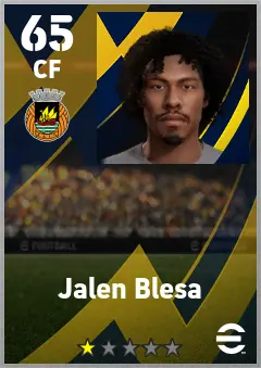 Jalen Blesa eFootball 2026 player card — 65 OVR CF