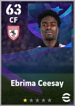 Ebrima Ceesay eFootball 2026 player card — 63 OVR CF