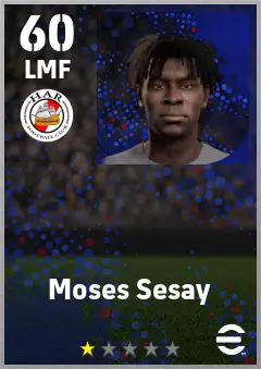 Moses Sesay eFootball 2026 player card — 60 OVR LMF
