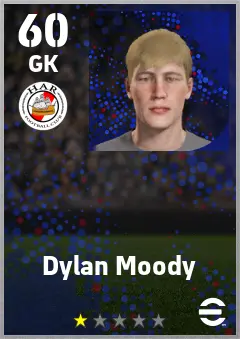 Dylan Moody eFootball 2026 player card — 60 OVR GK
