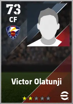 Victor Olatunji eFootball 2026 player card — 73 OVR CF