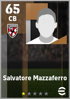 Salvatore Mazzaferro eFootball 2026 player card — 65 OVR CB