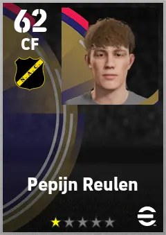 Pepijn Reulen eFootball 2026 player card — 62 OVR CF