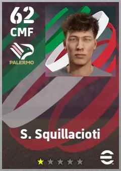S. Squillacioti eFootball 2026 player card — 62 OVR CMF
