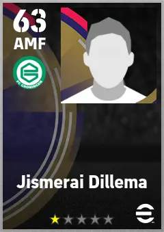 Jismerai Dillema eFootball 2026 player card — 63 OVR AMF