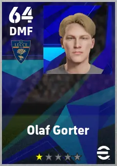 Olaf Gorter eFootball 2026 player card — 64 OVR DMF