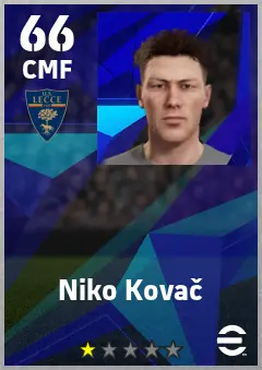 Niko Kovac eFootball 2026 player card — 66 OVR CMF