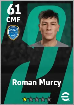 Roman Murcy eFootball 2026 player card — 61 OVR CMF