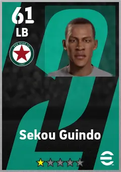 Sekou Guindo eFootball 2026 player card — 61 OVR LB