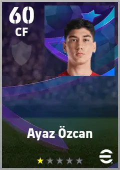Ayaz Ozcan eFootball 2026 player card — 60 OVR CF