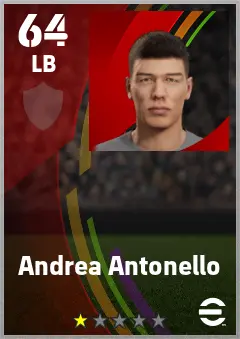 Andrea Antonello eFootball 2026 player card — 64 OVR LB