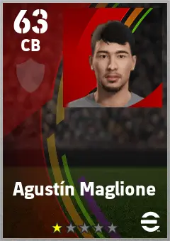 Agustin Maglione eFootball 2026 player card — 63 OVR CB