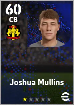 Joshua Mullins eFootball 2026 player card — 60 OVR CB
